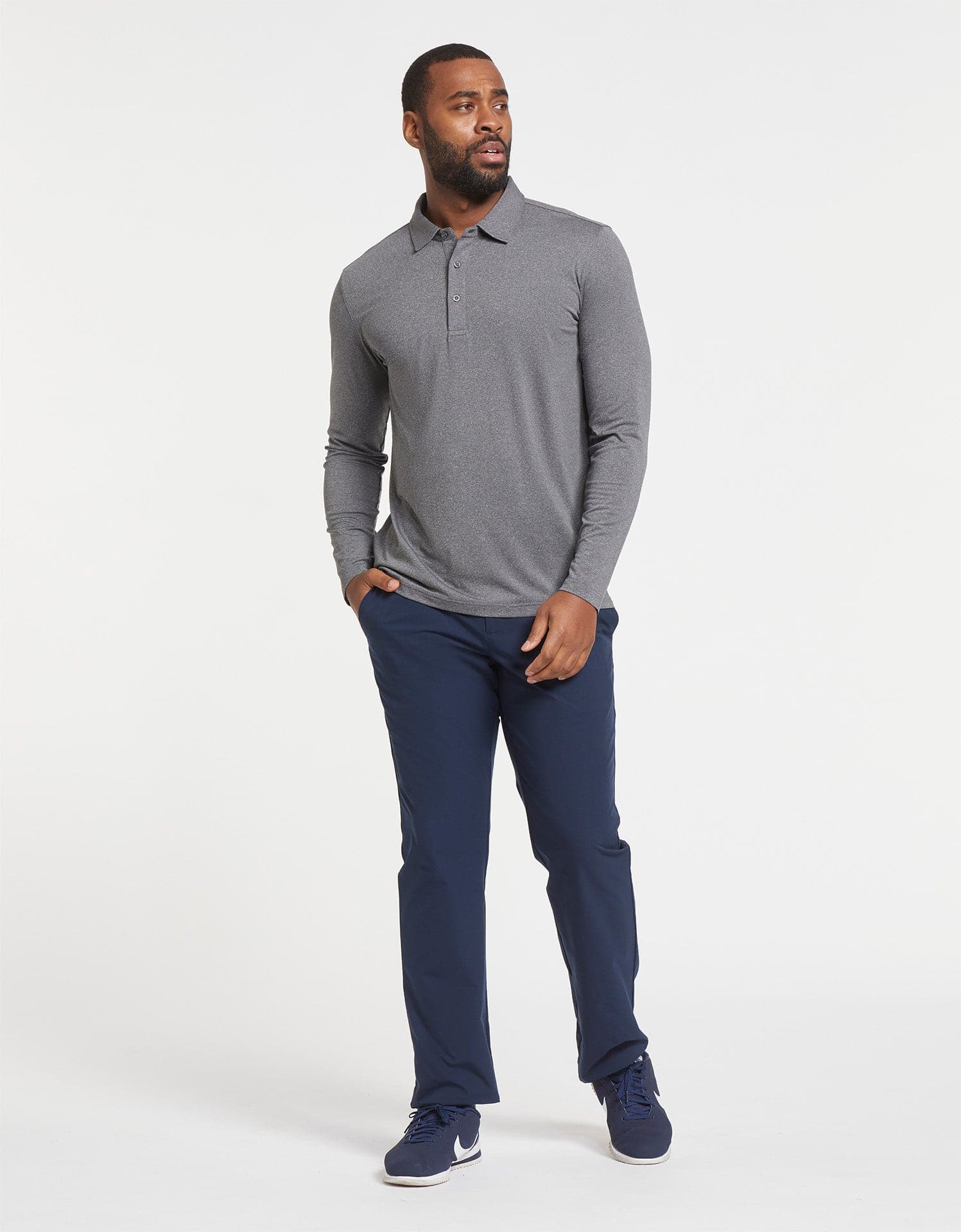 Long Sleeve Polo Shirt UPF 50+ - Image 17