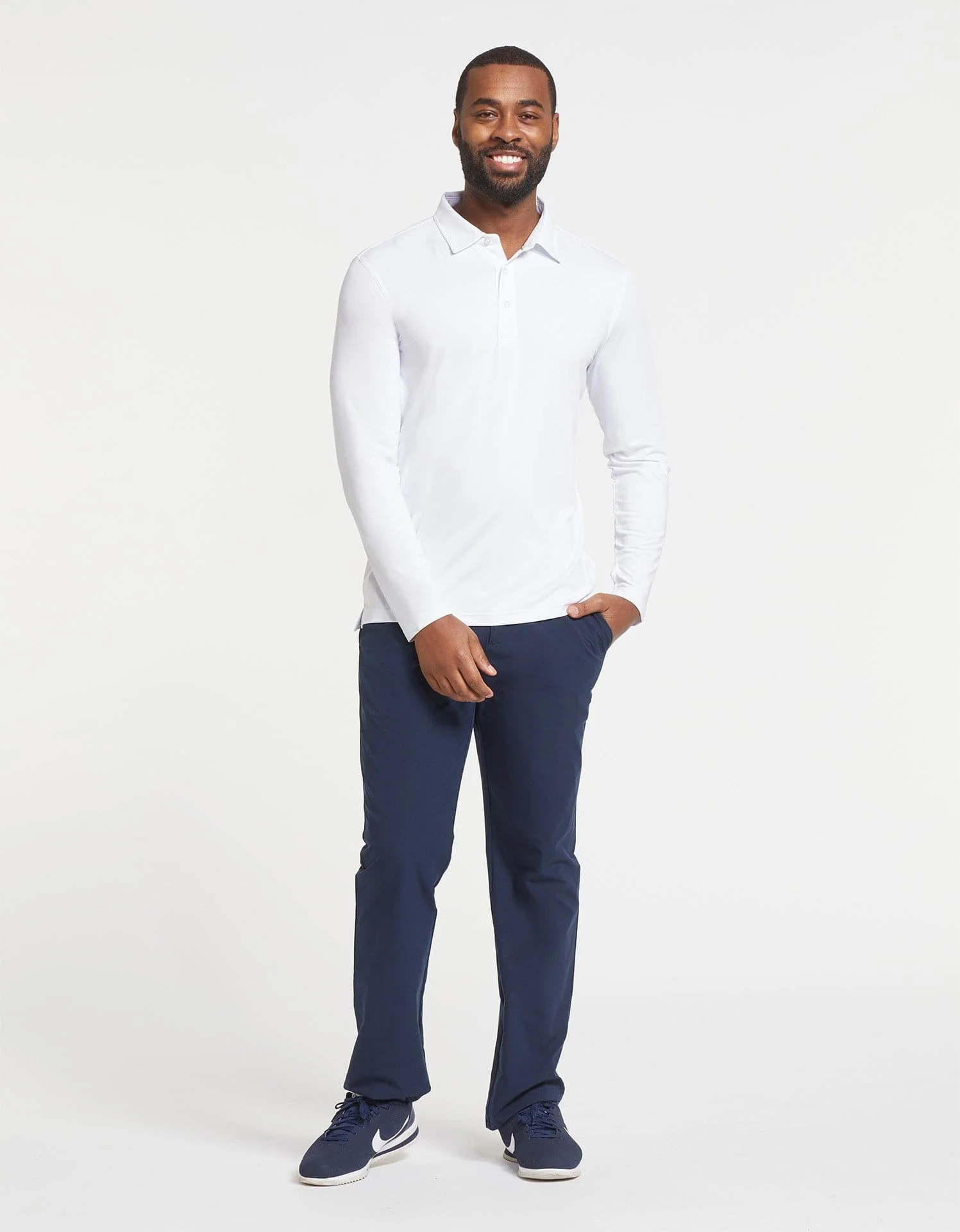 Long Sleeve Polo Shirt UPF 50+ - Image 6