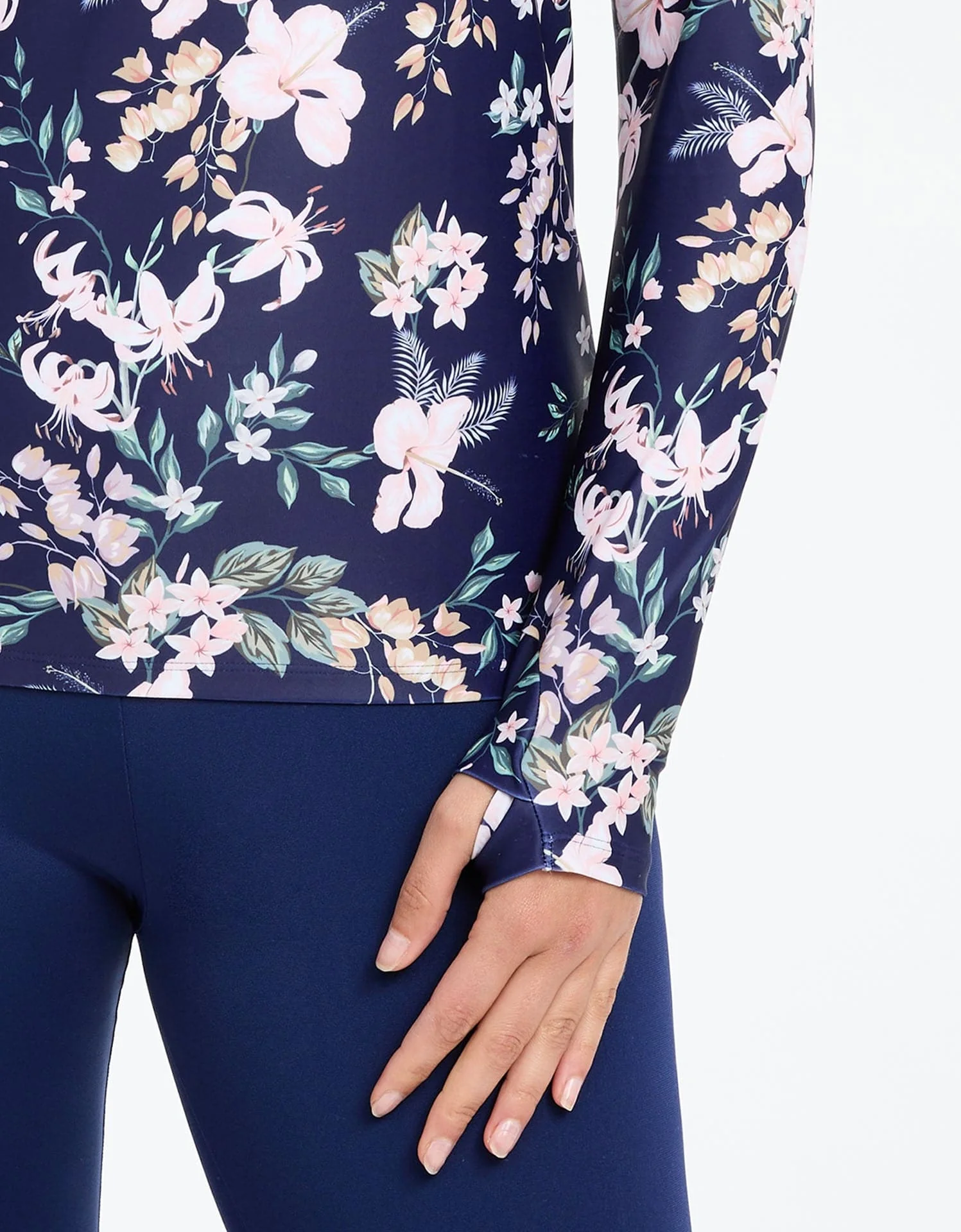 Long Sleeve Printed Swim Top UPF 50+ - Image 4