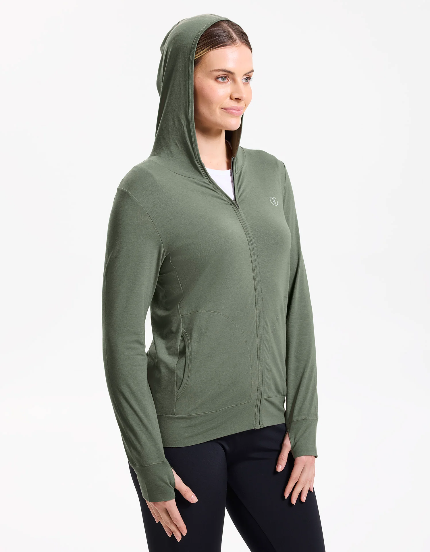 Luxe Hooded Full Zip Top UPF 50+ - Image 41
