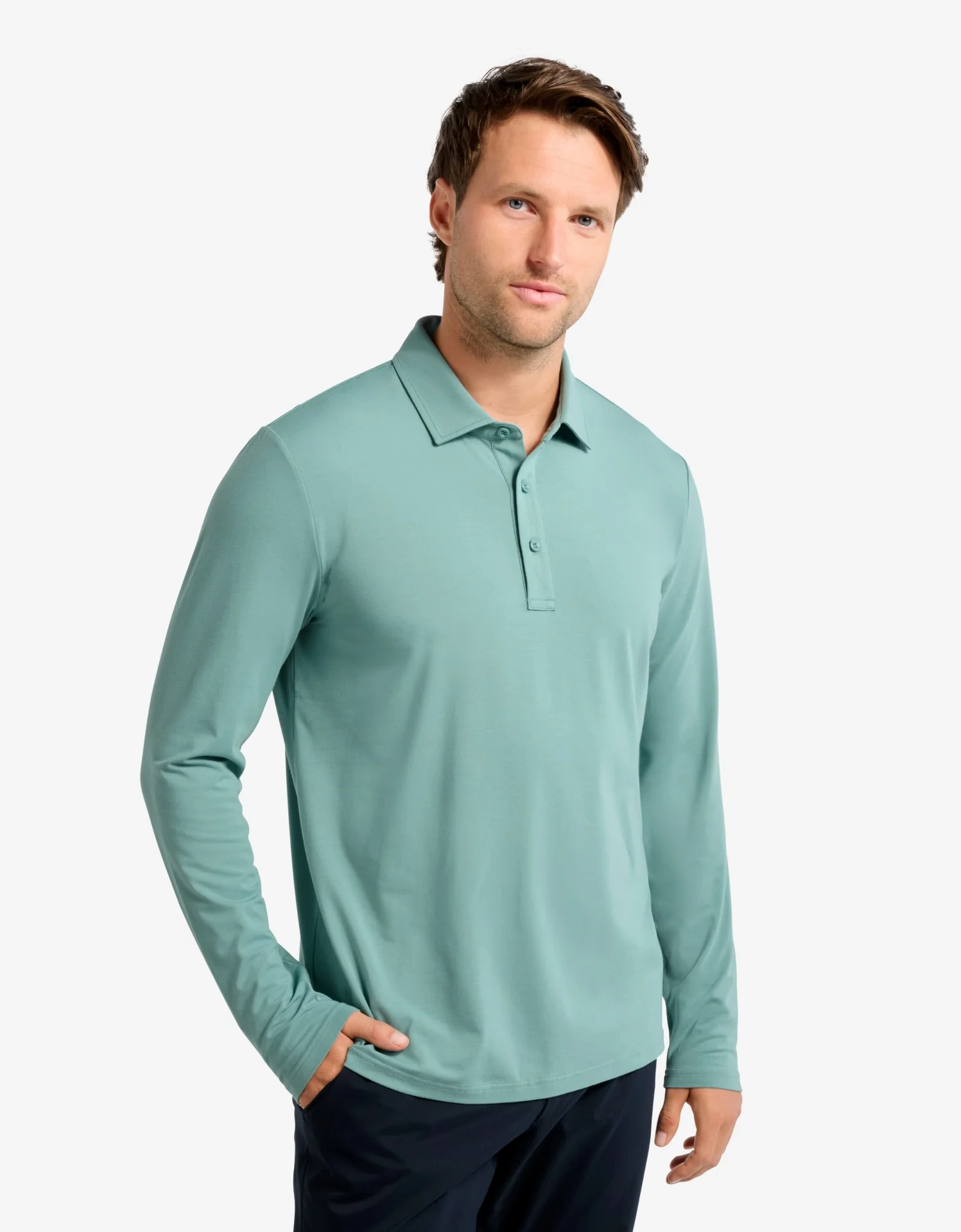Long Sleeve Polo Shirt UPF 50+ - Image 12
