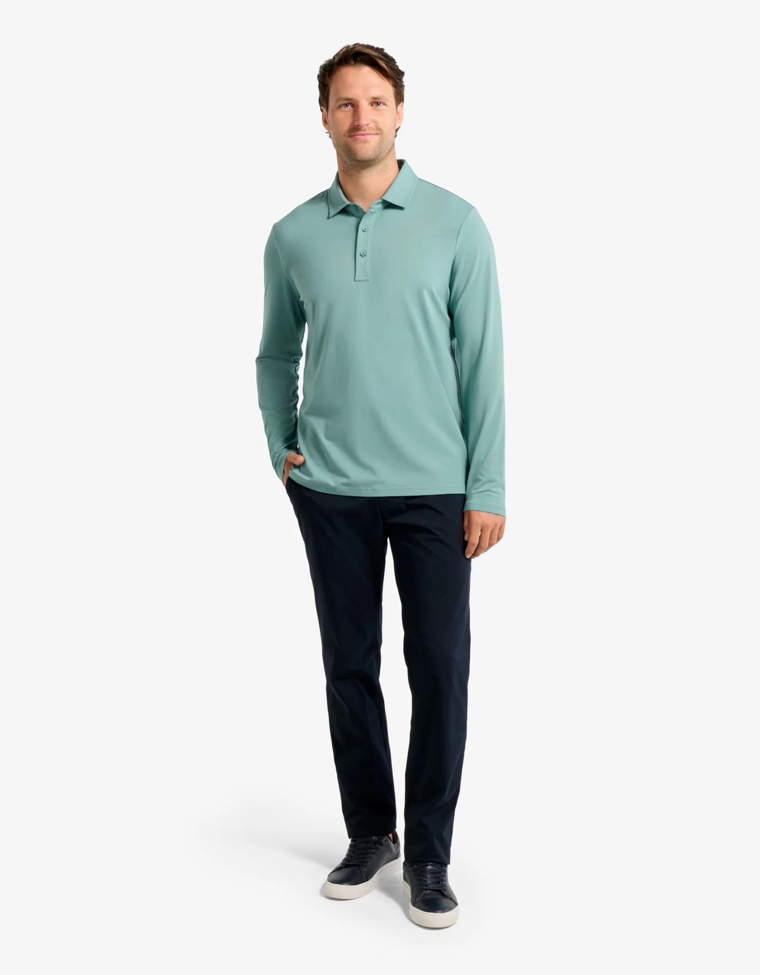 Long Sleeve Polo Shirt UPF 50+ - Image 13