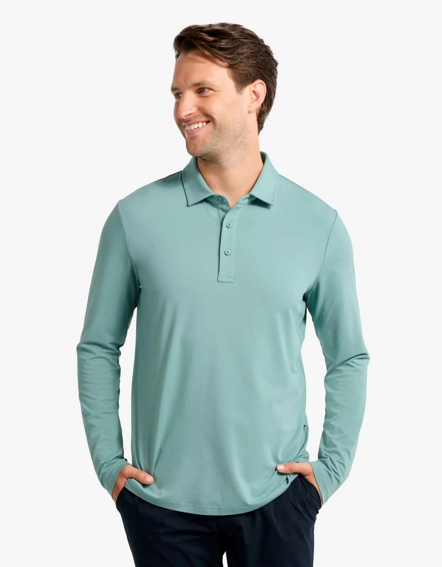 Long Sleeve Polo Shirt UPF 50+ - Image 16