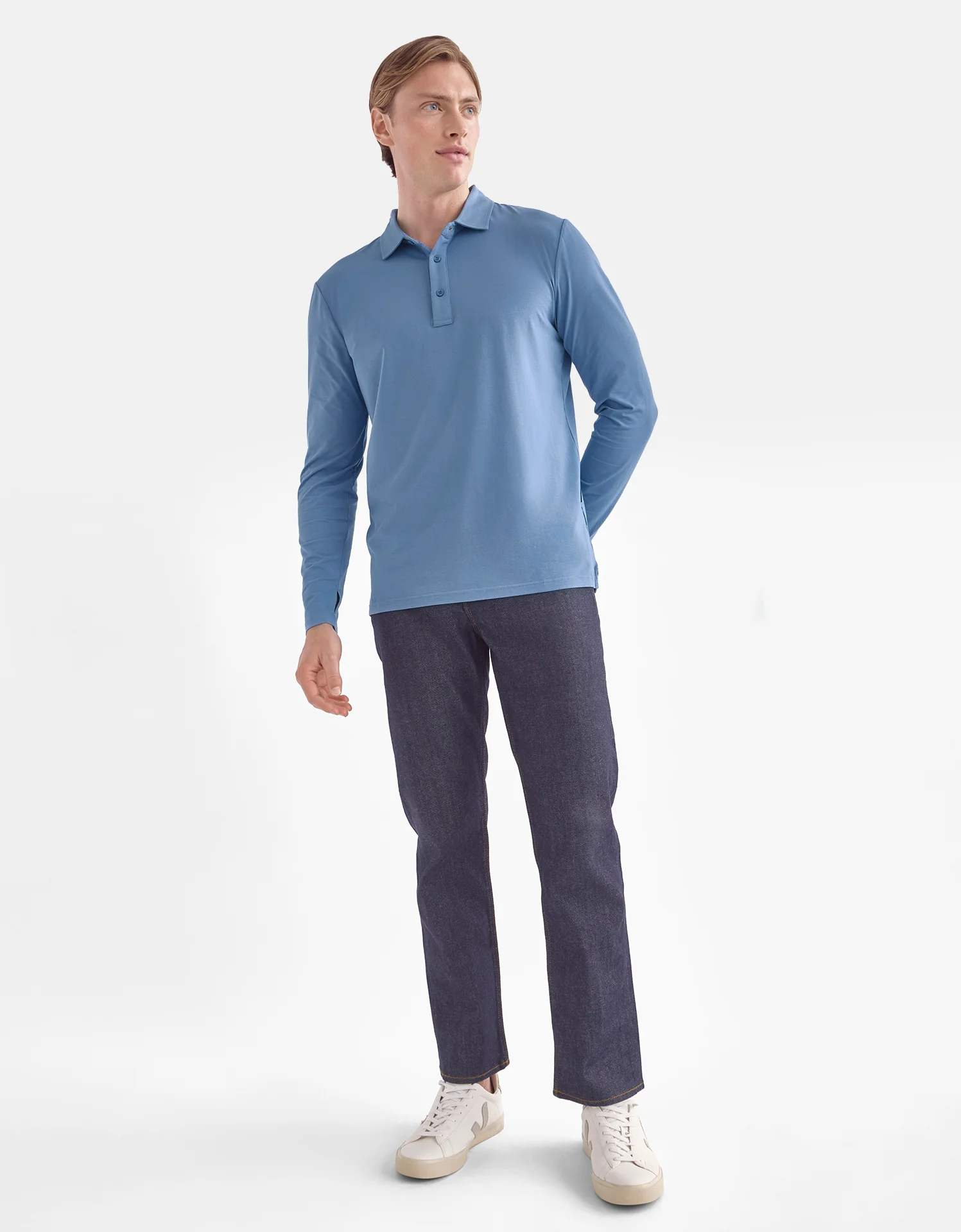 Long Sleeve Polo Shirt UPF 50+ - Image 28