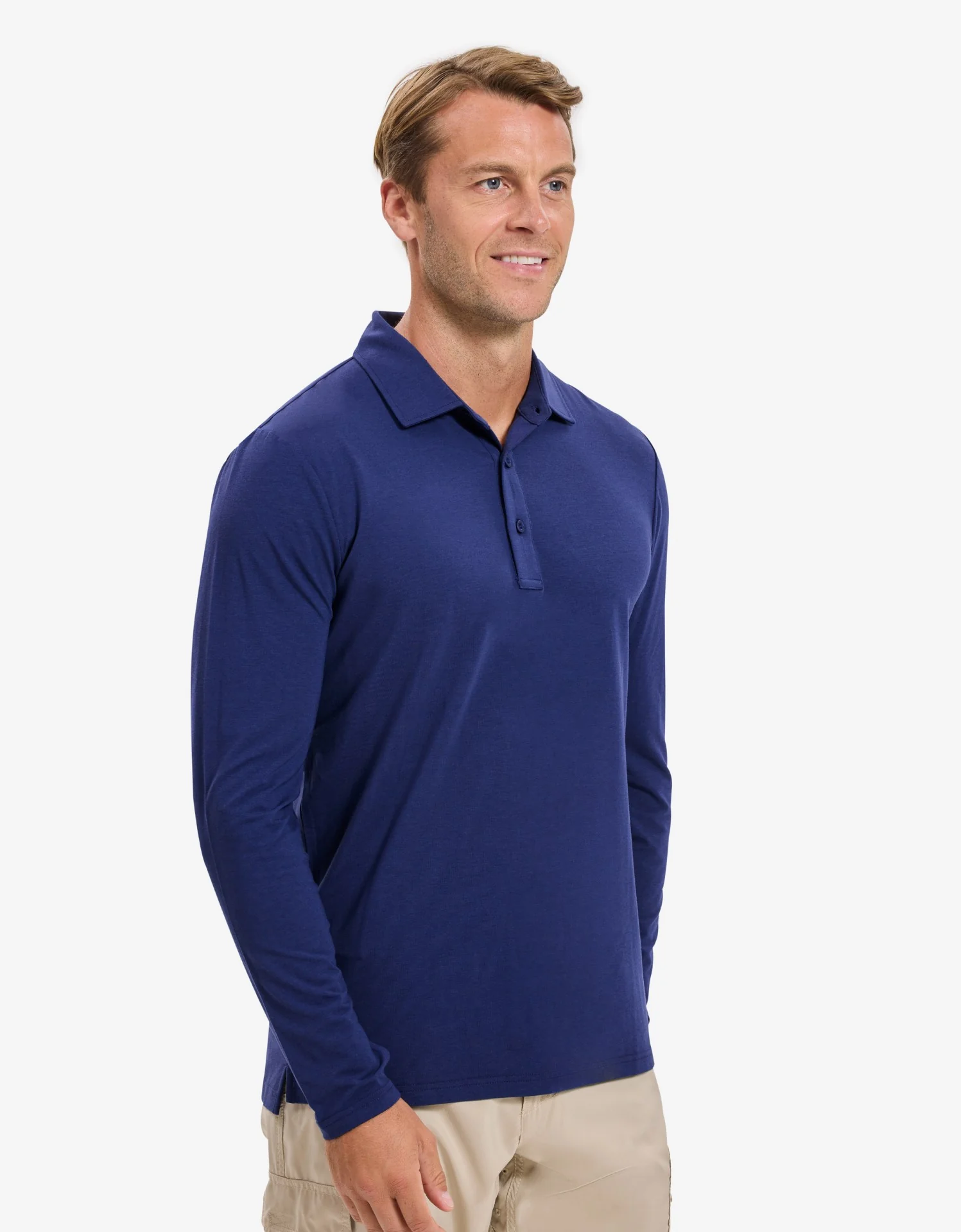 Long Sleeve Polo Shirt UPF 50+ - Image 32