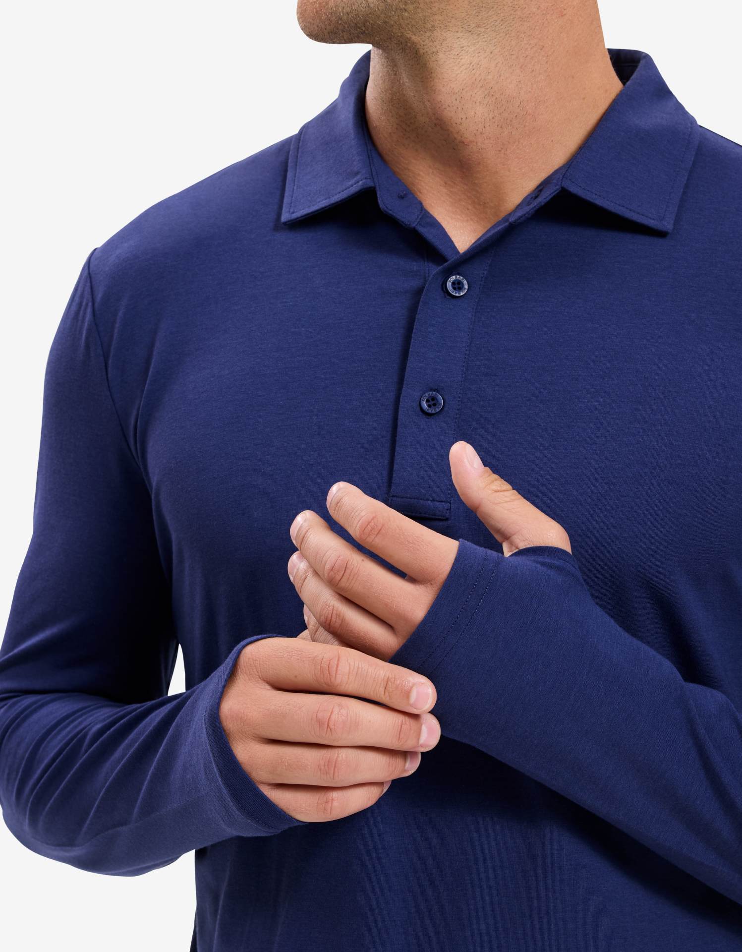 Long Sleeve Polo Shirt UPF 50+ - Image 34