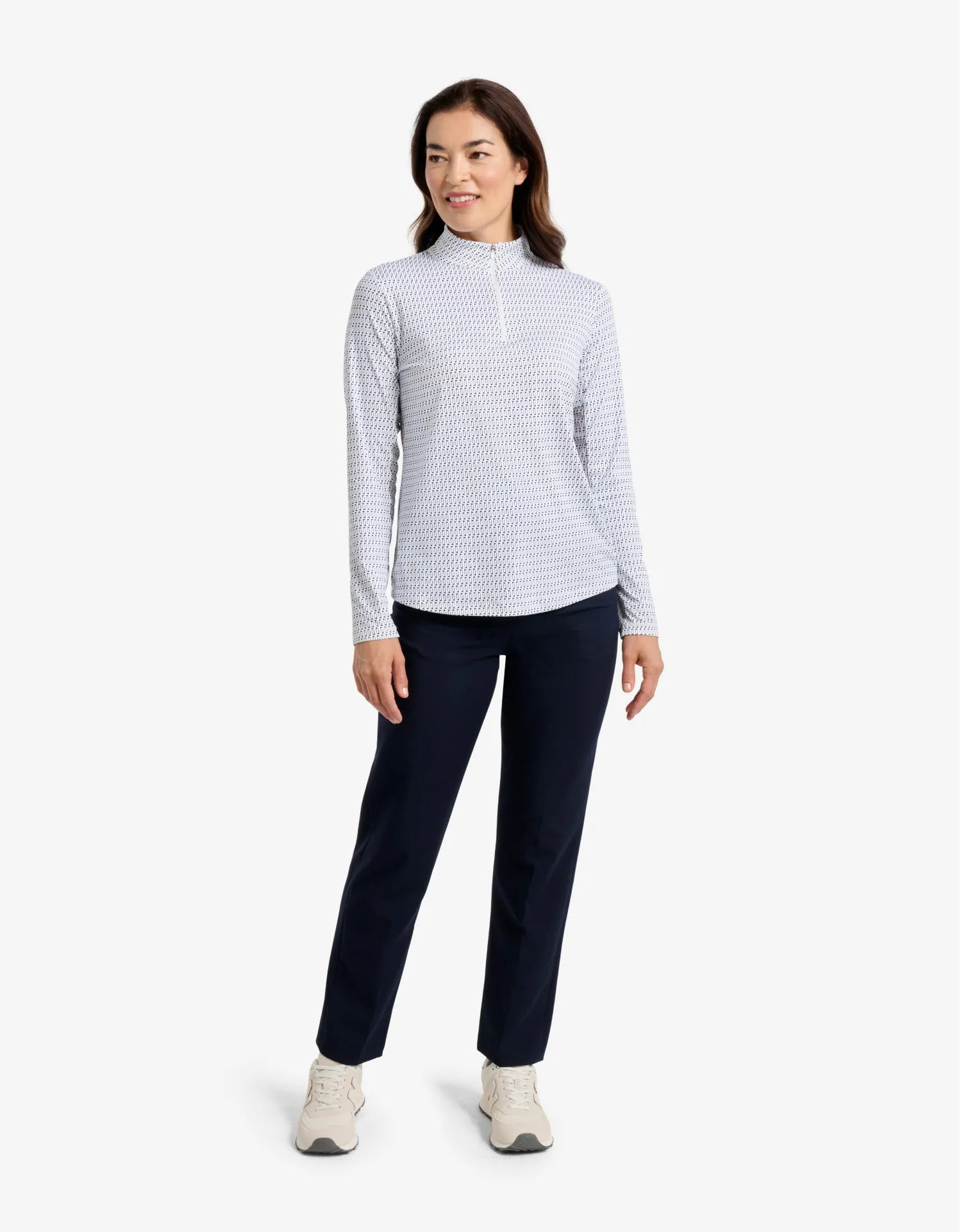 Long Sleeve Printed Quarter Zip Top UPF 50+ - Image 3