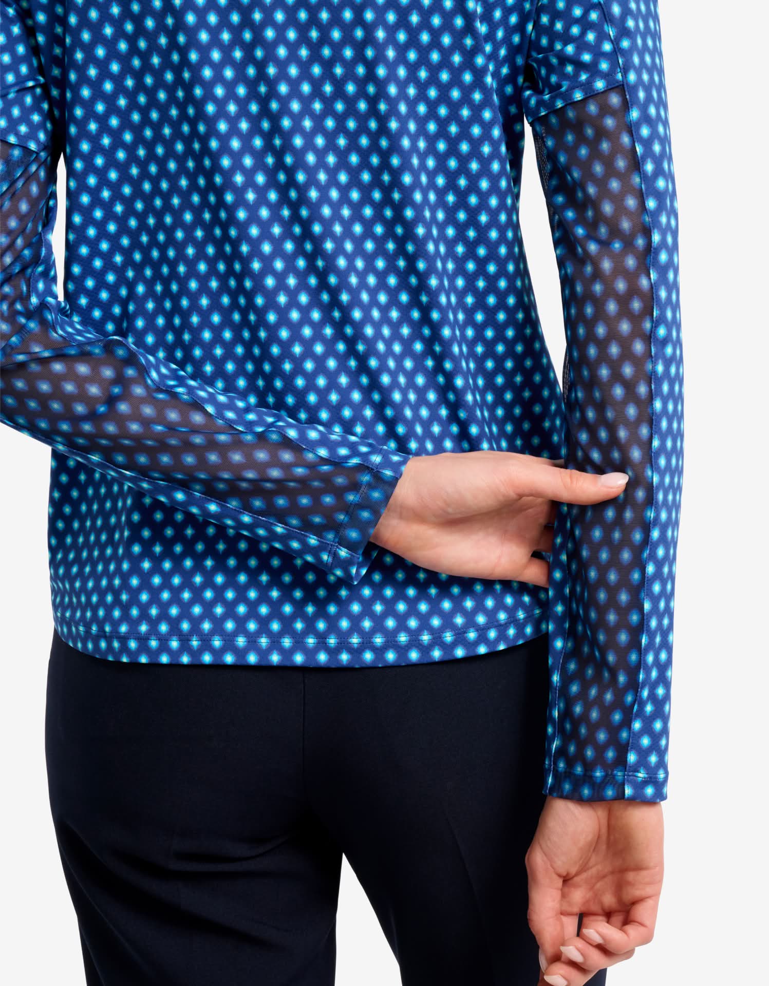 Long Sleeve Printed Quarter Zip Top UPF 50+ - Image 6