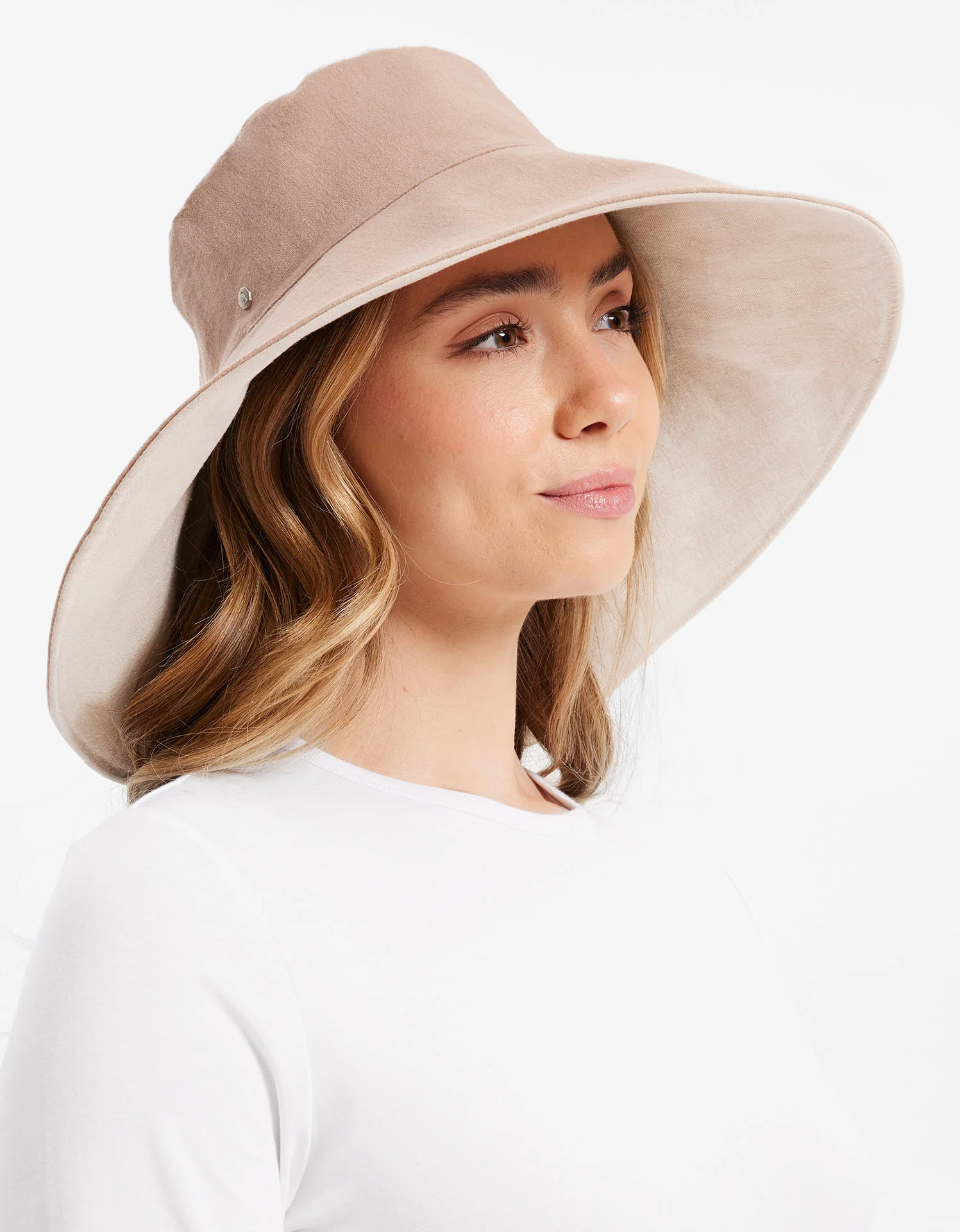 Ultra Wide Cotton Linen Hat UPF 50+ - Image 3