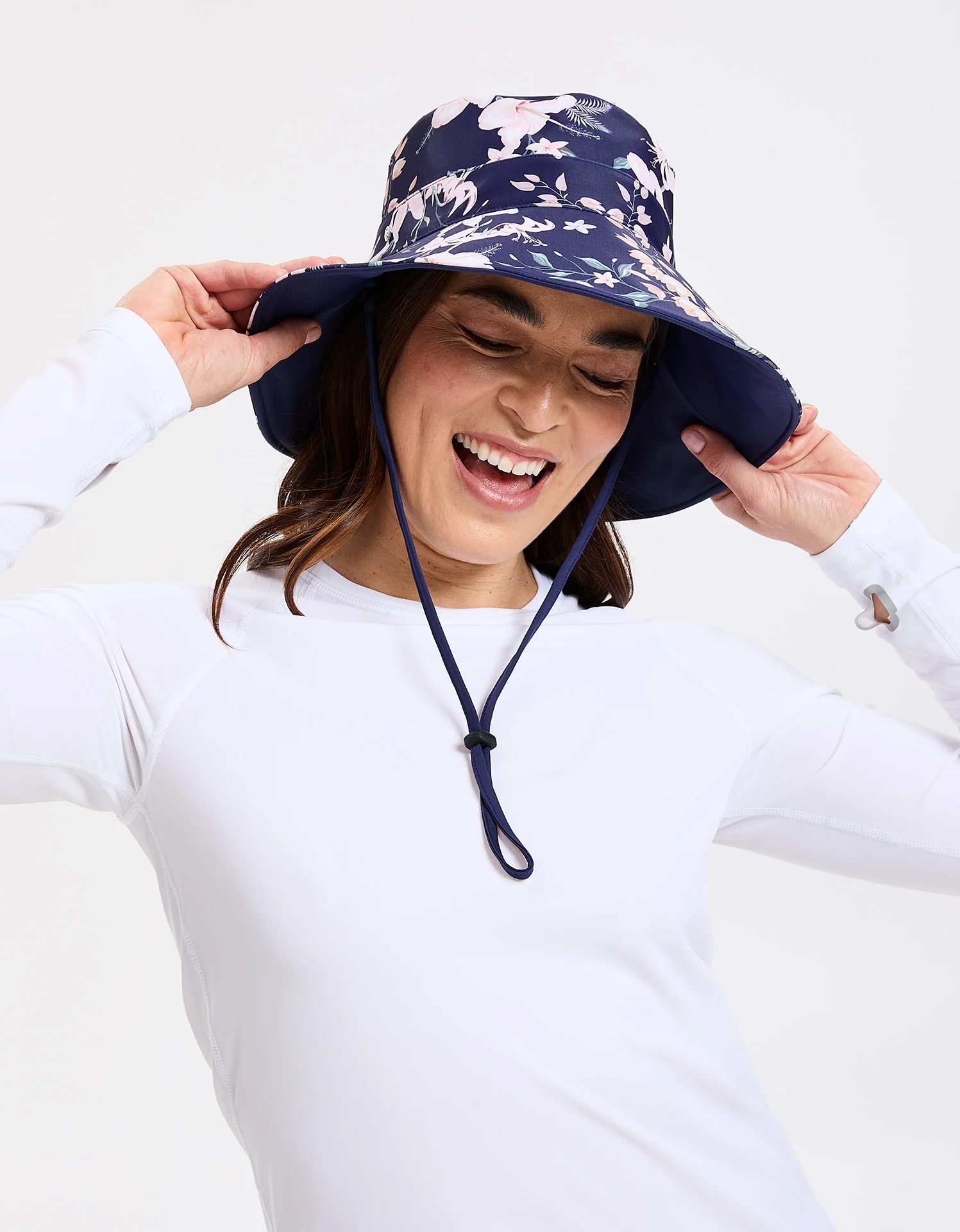 Wide Brim Printed Swim Sun Hat UPF 50+ - Image 4