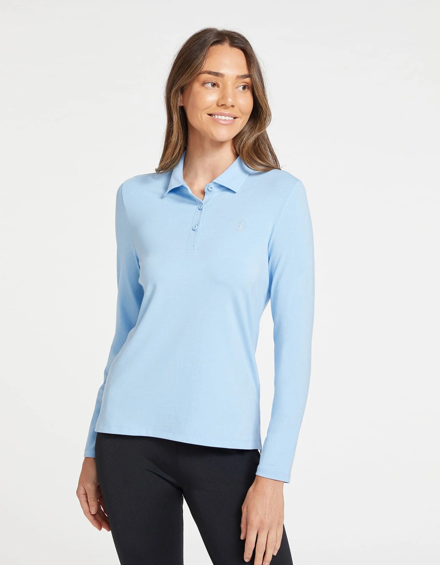 Long Sleeve Polo Shirt UPF 50+ - Image 3